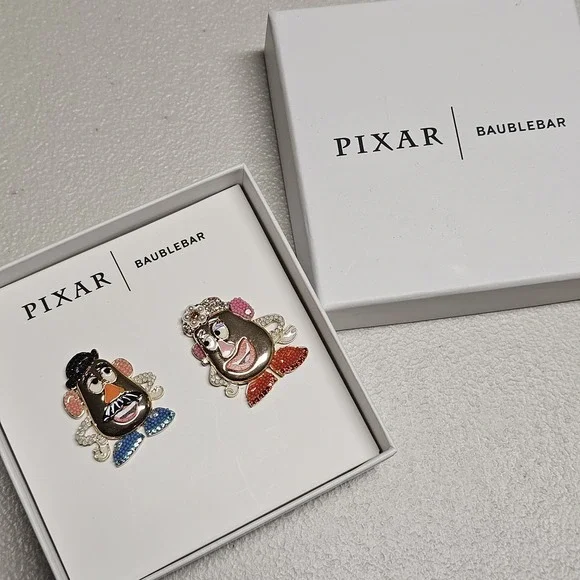 BaubleBar Pixar Mr Mrs Potato Head Stud Earrings Disney Toy Story New - Picture 8 of 9